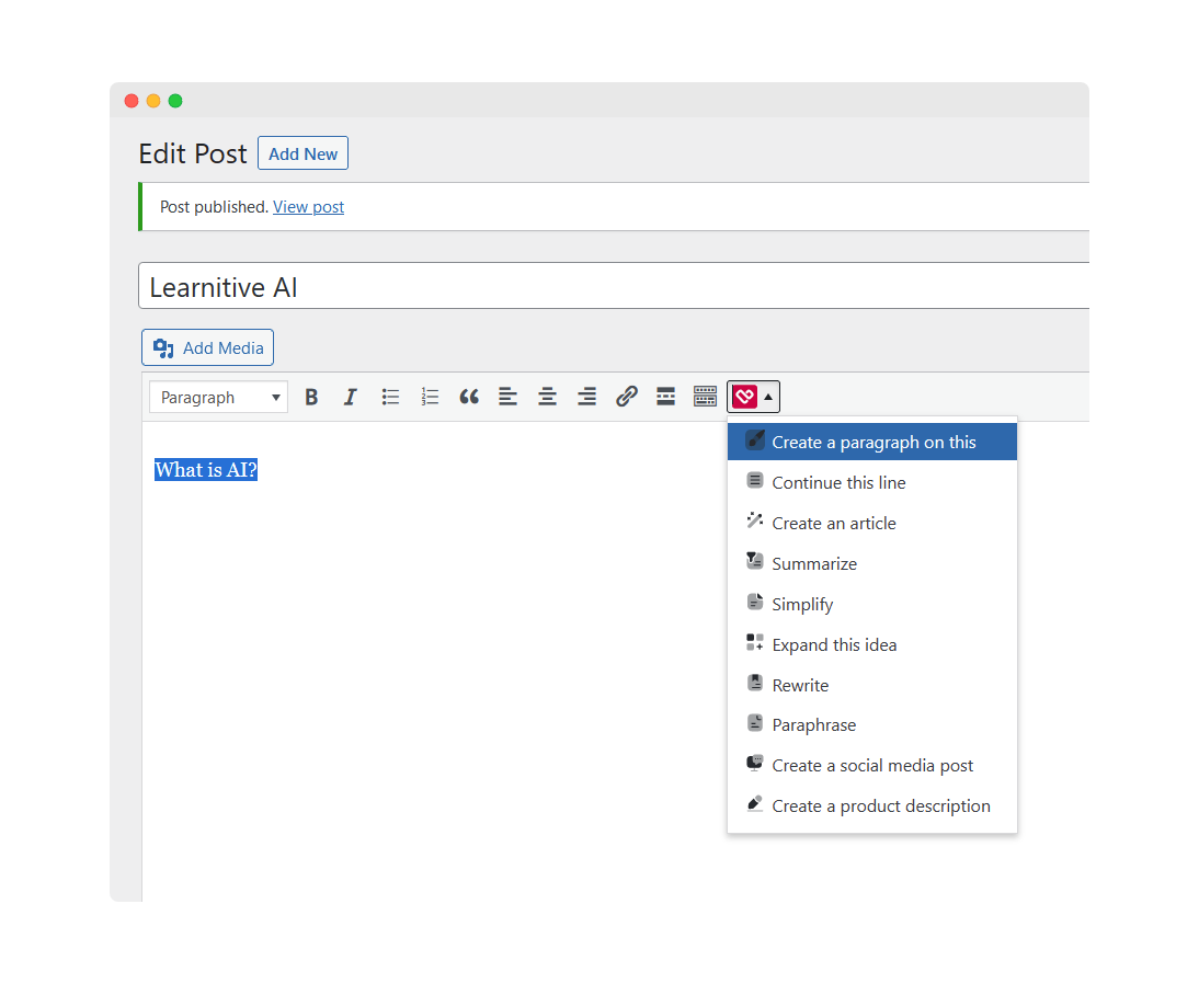 Learnitive-wp-plugin